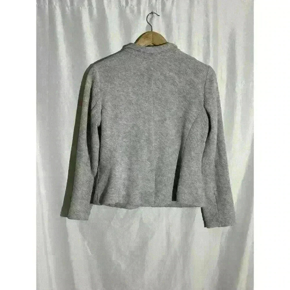 Talbots Petites Grey/White Blazer Jacket Woman Size 10 PETITE - Picture 13 of 13